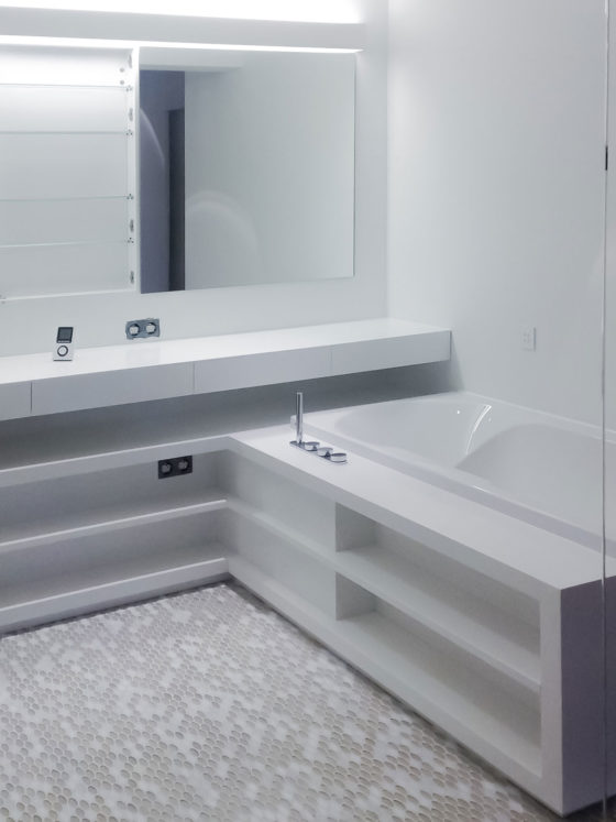 Salle de bain rénovée par Safe Green Projects